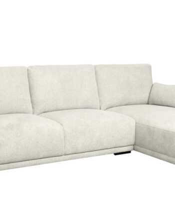 Santa Monica Sofa Med Chaiselong Til Højre Cremefarvet Møbelstof