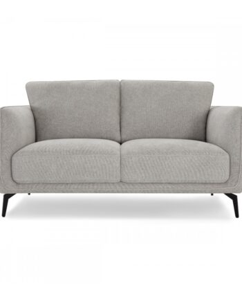 Selena Pers Sofa Grå Stof Sort Metal