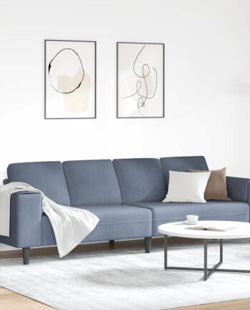 Sofa 250 Velourstof Blå