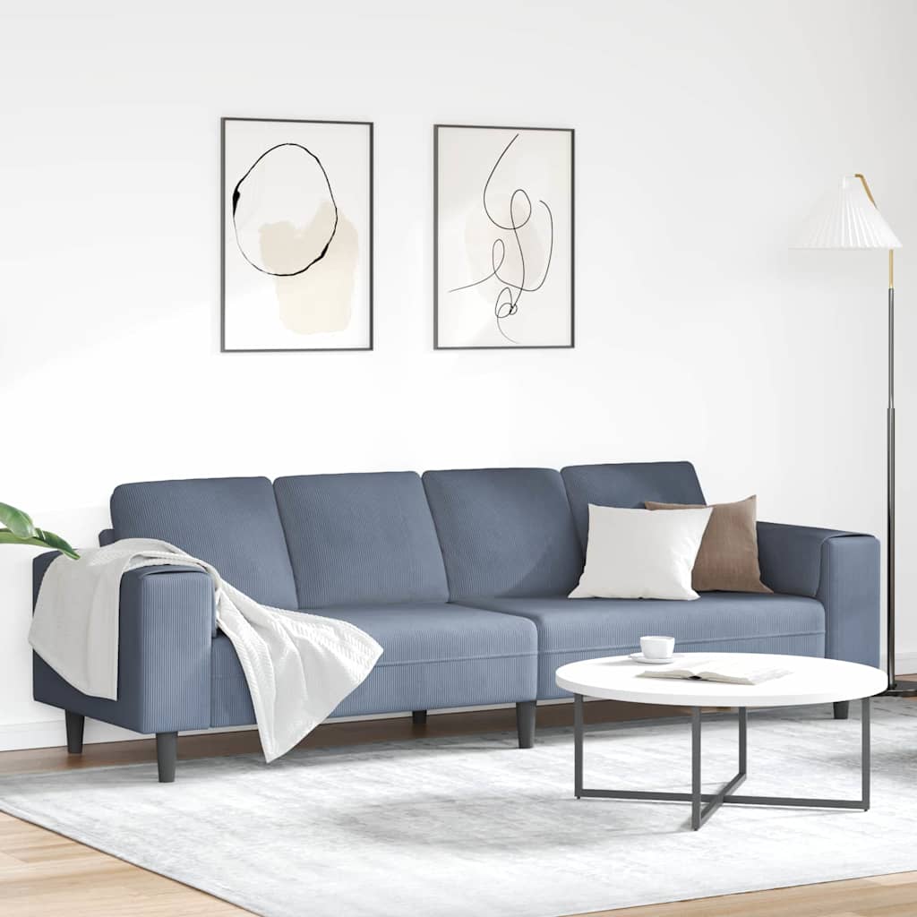 Sofa 250 Velourstof Blå