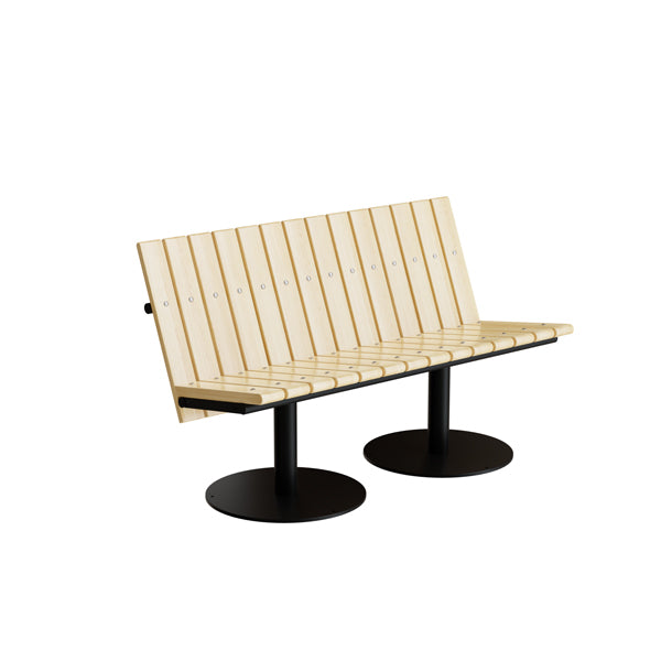 Sofa Cirkum Pers Lav Massiv Sort Understel
