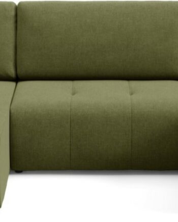 Sofa Maison Vell Novento Wind Olivengrøn Stor Sofa Med Chaiselonger Sovefunktion Integreret Sengeboks