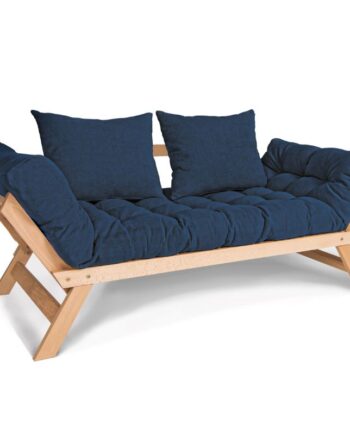 Sofa Med Foldbare Sider Bøgetræ 170x83x80 Flere Farver Ubehandlet Blå
