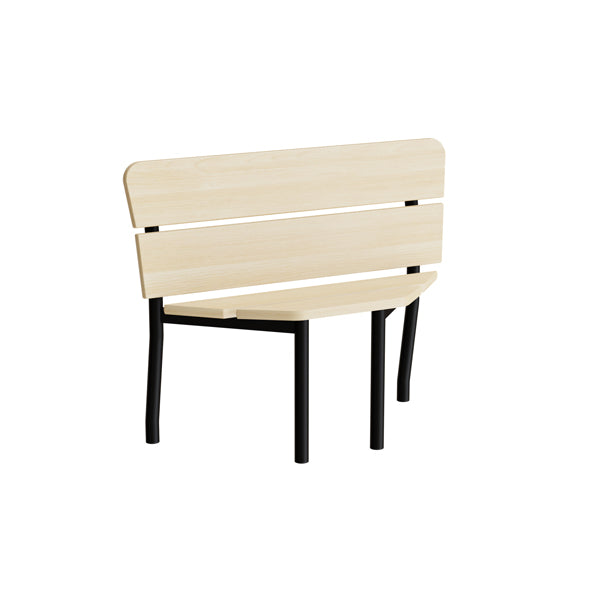 Sofa Pausa 551 Hjørne Birkelaminat Sort Stel