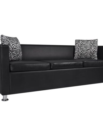 Sofa Pers Kunstlæder Hvid Sædet