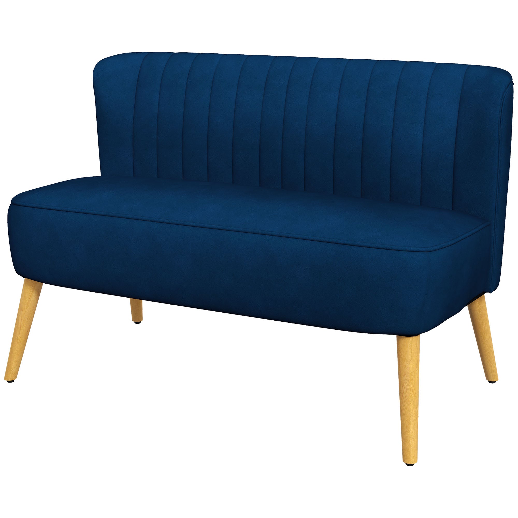 Sofa Retro Design Personers Sofa Træben 117 Blå