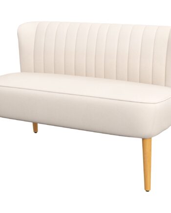 Sofa Retro Design Personers Sofa Træben 117 Cremehvid