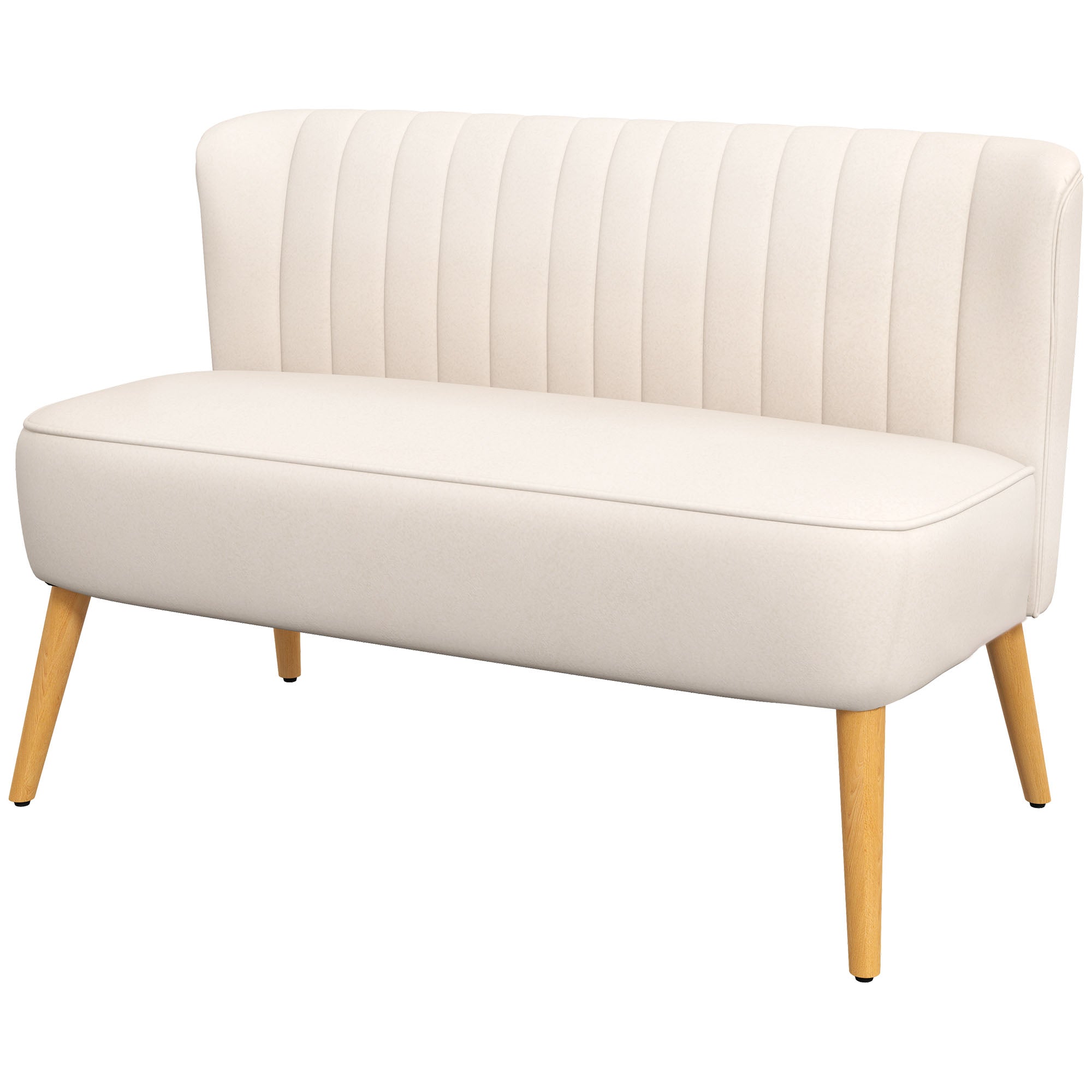 Sofa Retro Design Personers Sofa Træben 117 Cremehvid