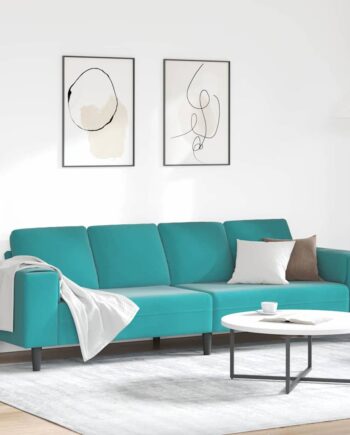 Sofa Sæt Turkis Fløjl