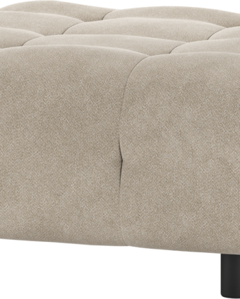 Sofa Skammel Woood Louis Modulsofa Puf Vævet Polyester Lysegrå H43xb90xd90