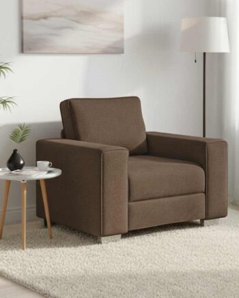 Sofa Stol Stof Brun