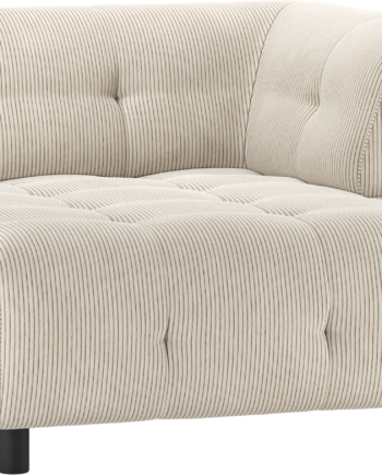 Sofa Woood Louis Chaiselong Højre Modulær Lysegrå Fløjl 140x122x73