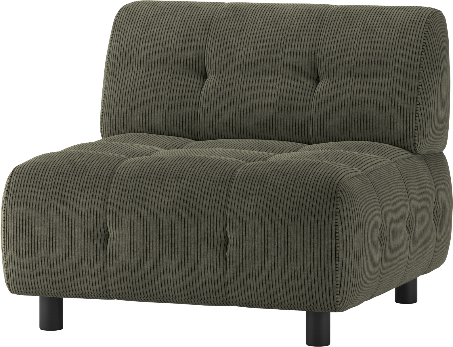 Sofa Woood Louis Modulær Sæders Fløjlsvelour Grøn