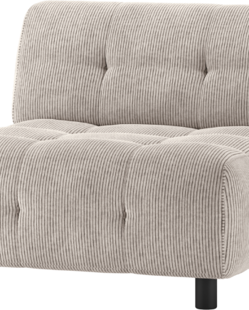 Sofa Woood Louis Personers Modulær Lysegrå Fløjl
