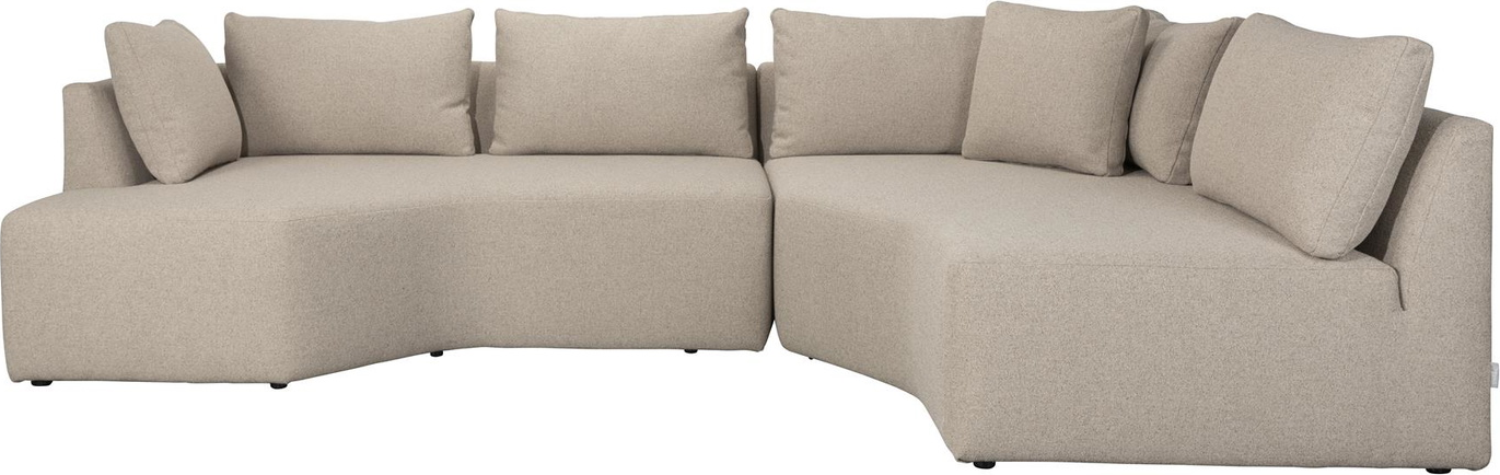 Sofa Zuiver Prosper Venstrevendt Pers Stenlysgrå Polyester