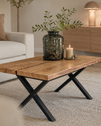 Sofabord Genbrugsplanker Stel  110 Lakeret