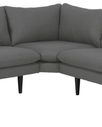 Sofakoncept Cozy Hjørnesofa Puder Mørkegrå Stof Sort Bøg