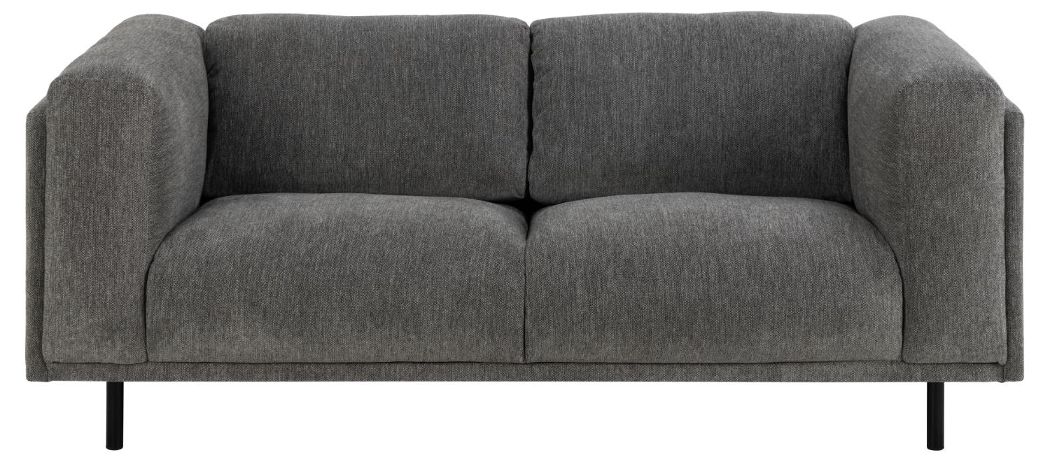 Sofakoncept Elea Pers Sofa Antracitgråt Stof Sort Metal