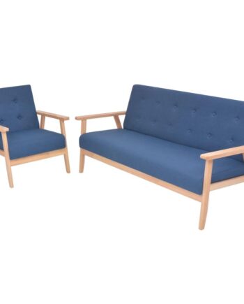 Sofasæt Dele Stof Blå Lænestol Personers Sofa