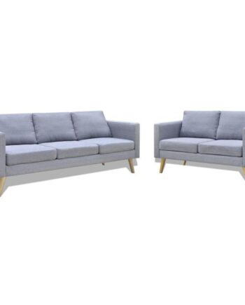 Sofasæt Med Personers Sofa Stof Lysegrå