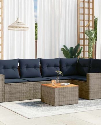Sofasæt Til Haven Dele Med Hynder Polyrattan Hjørnedel  Midterdel  Sofa  Bord