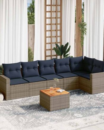 Sofasæt Til Haven Dele Med Hynder Polyrattan Hjørnedel  Sofa  Midterdel  Bord