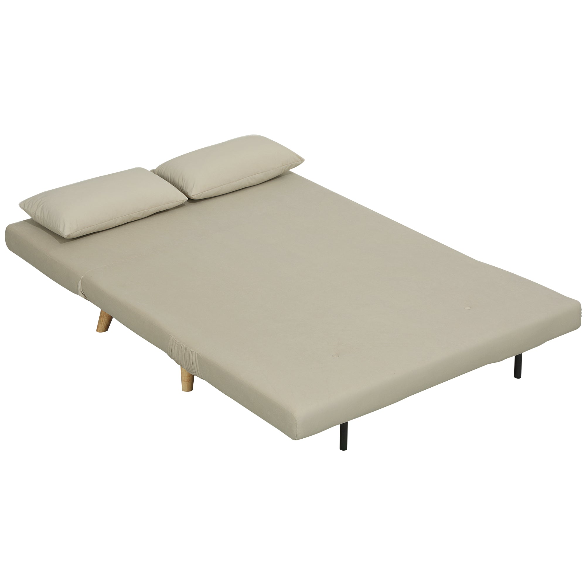Sovesofa Afslappende Sofa Inkl Puder Fløjlslook 130 Beige