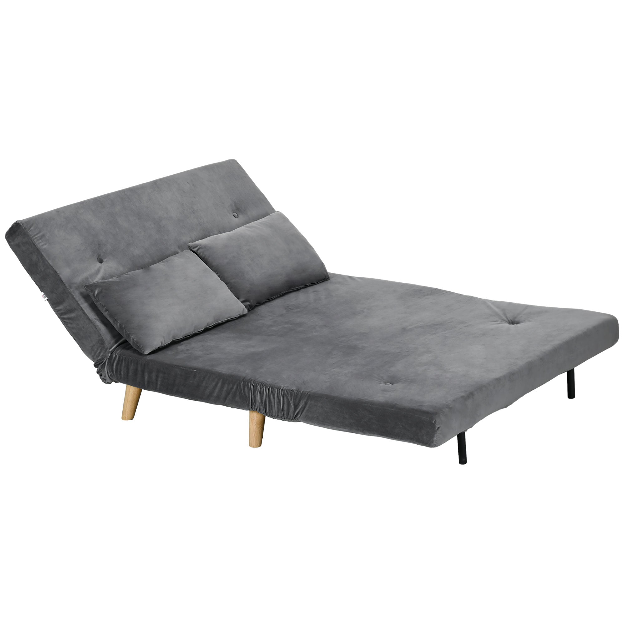 Sovesofa Afslappende Sofa Inkl Puder Fløjlslook 130 Grå