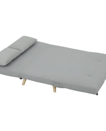 Sovesofa Afslappende Sofa Inkl Puder Fløjlslook 130 Lysegrå