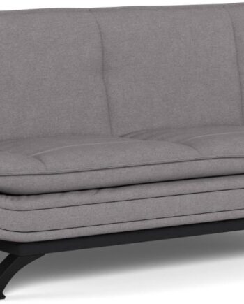 Sovesofa Signature Lykke Sofa Sovesofa Lysegrå Enjoy Stof Mat Sort Stålstel B196 Nozag Fjedre Click   Clack