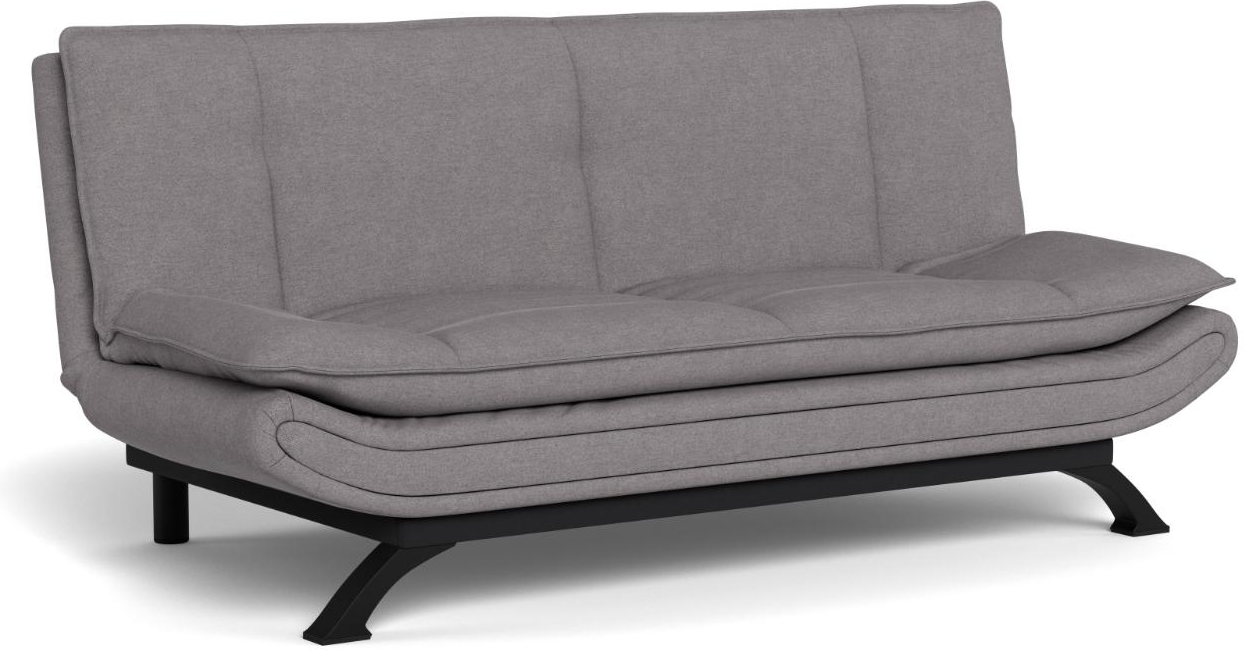 Sovesofa Signature Lykke Sofa Sovesofa Lysegrå Enjoy Stof Mat Sort Stålstel B196 Nozag Fjedre Click Clack
