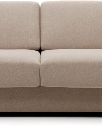 Sovesofa Sofa Seng Personers Kave Home Anley Beige Polstring Bøgetræsben L244xd97xh89