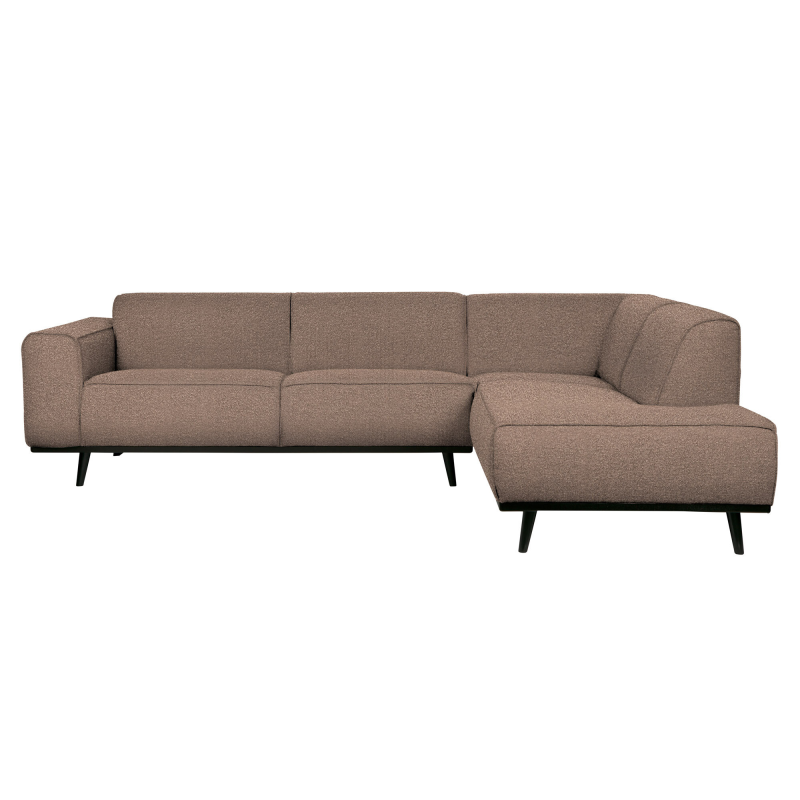 Statement Hjørnesofa Højrevendt Boucle Nougat