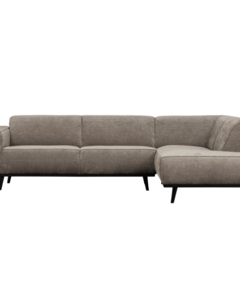 Statement Hjørnesofa Højrevendt Flat Rib Clay