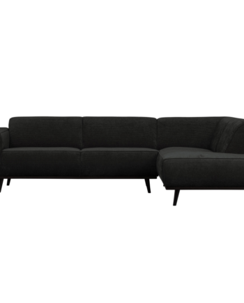 Statement Hjørnesofa Højrevendt Flat Rib Graphite