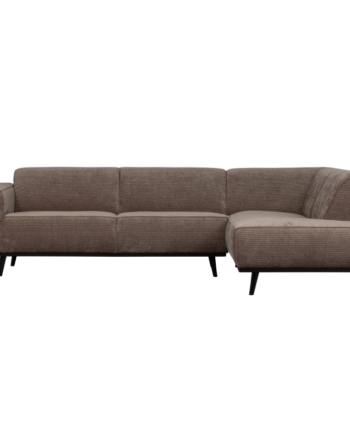 Statement Hjørnesofa Højrevendt Flat Rib Taupe