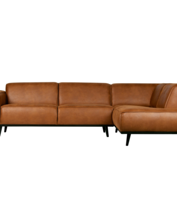 Statement Hjørnesofa Højrevendt økolæder Cognac