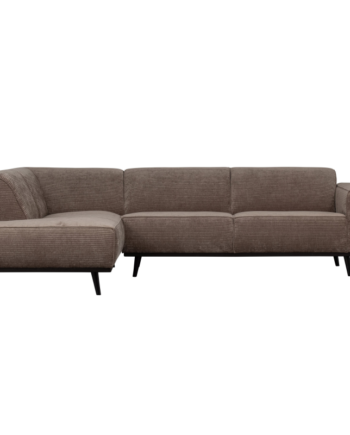 Statement Hjørnesofa Venstrevendt Flat Rib Taupe