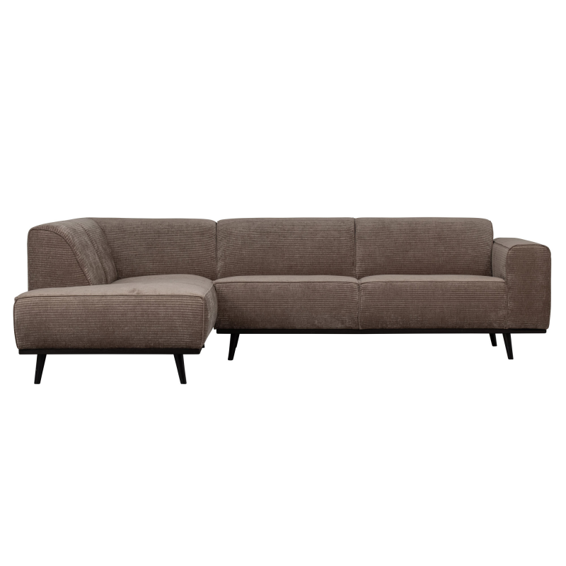 Statement Hjørnesofa Venstrevendt Flat Rib Taupe