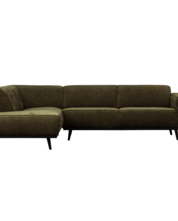 Statement Hjørnesofa Venstrevendt Flat Rib Warm Green