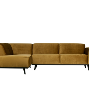Statement Hjørnesofa Venstrevendt Velour Honey Yellow