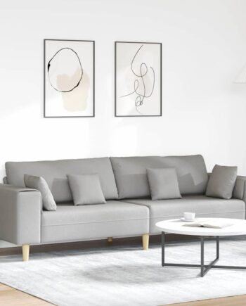 Stof Sofa Med Pude Skygrå 208 Stof