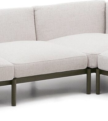 Udendørs Hjørnesofa Kave Home Sorells Sæders Aluminium Loungemøbel Grøn
