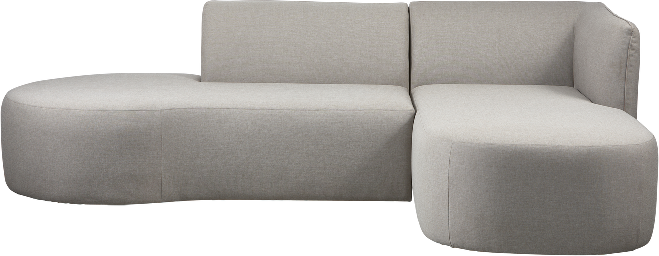 Udendørs Hjørnesofa Woood Collection Højrevendt Chaiselong Sand Aluminium Stel Sira Outdoor Stof