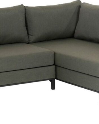 Udendørs Hjørnesofa Woood Sicili Dele Loungesæt Grøn Aluminiumsramme Nova Outdoor Stof Resistent 246x262 Højrevendt