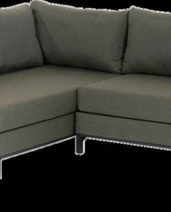 Udendørs Hjørnesofa Woood Sicili Elementers Loungesæt Grøn Venstrevendt H60 B246 D262 Aluminium Nova Outdoor