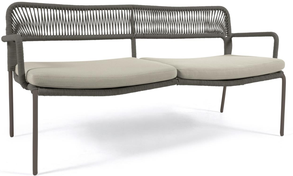 Udendørs Personers Lounge Sofa Kave Home Cailin Grøn Galvaniseret Stål Med Vandafvisende Puder