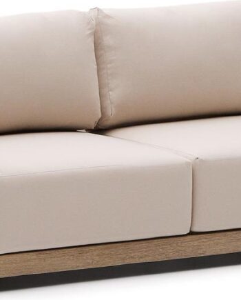 Udendørs Personers Sofa Kave Home Ambra Rustik Akacietræ Med Beige Polyester Hynder H77xb85xd174