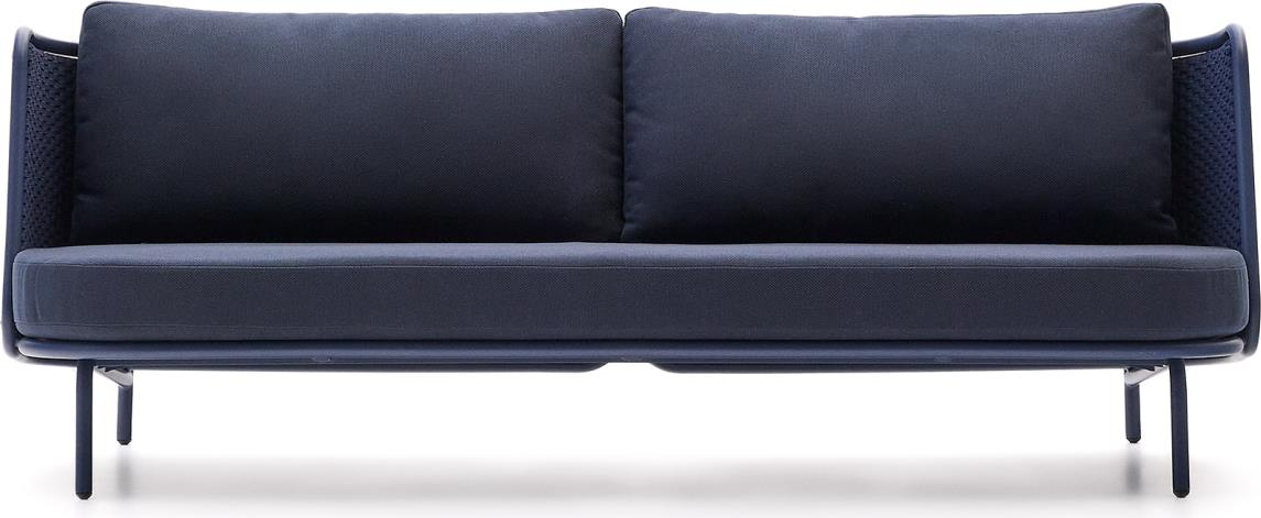 Udendørs Personers Sofa Kave Home Sedalis Aluminium Loungesofa B210 Mørk Blå