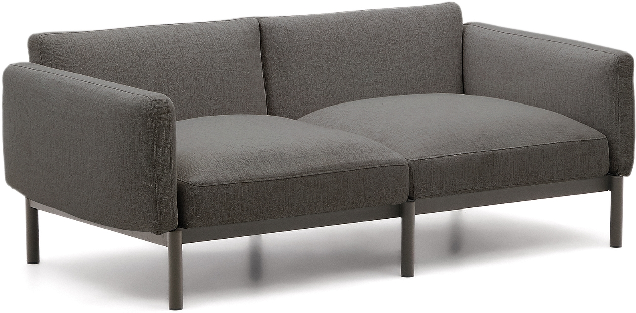 Udendørs Personers Sofa Kave Home Sorells Grafit Aluminium Modulær Loungesofa